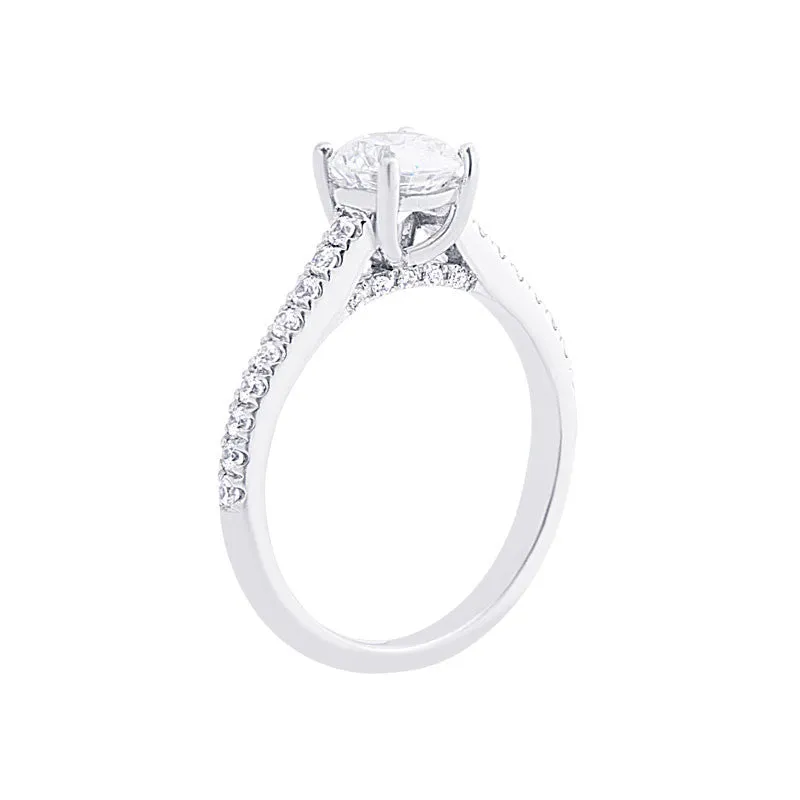 Classic 4 Prong Engagement with Diamond Band