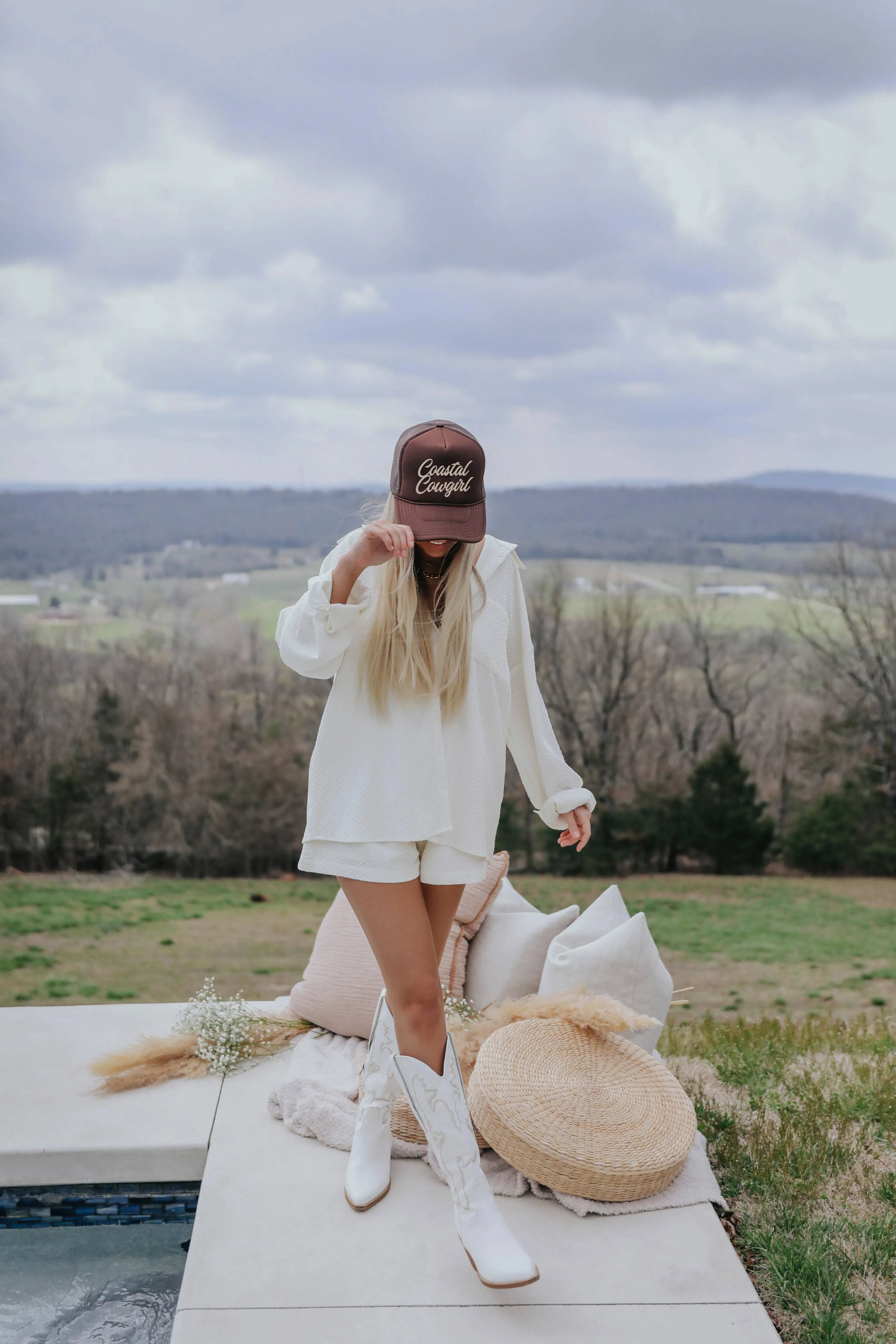 Coastal Cowgirl Brown Trucker Hat