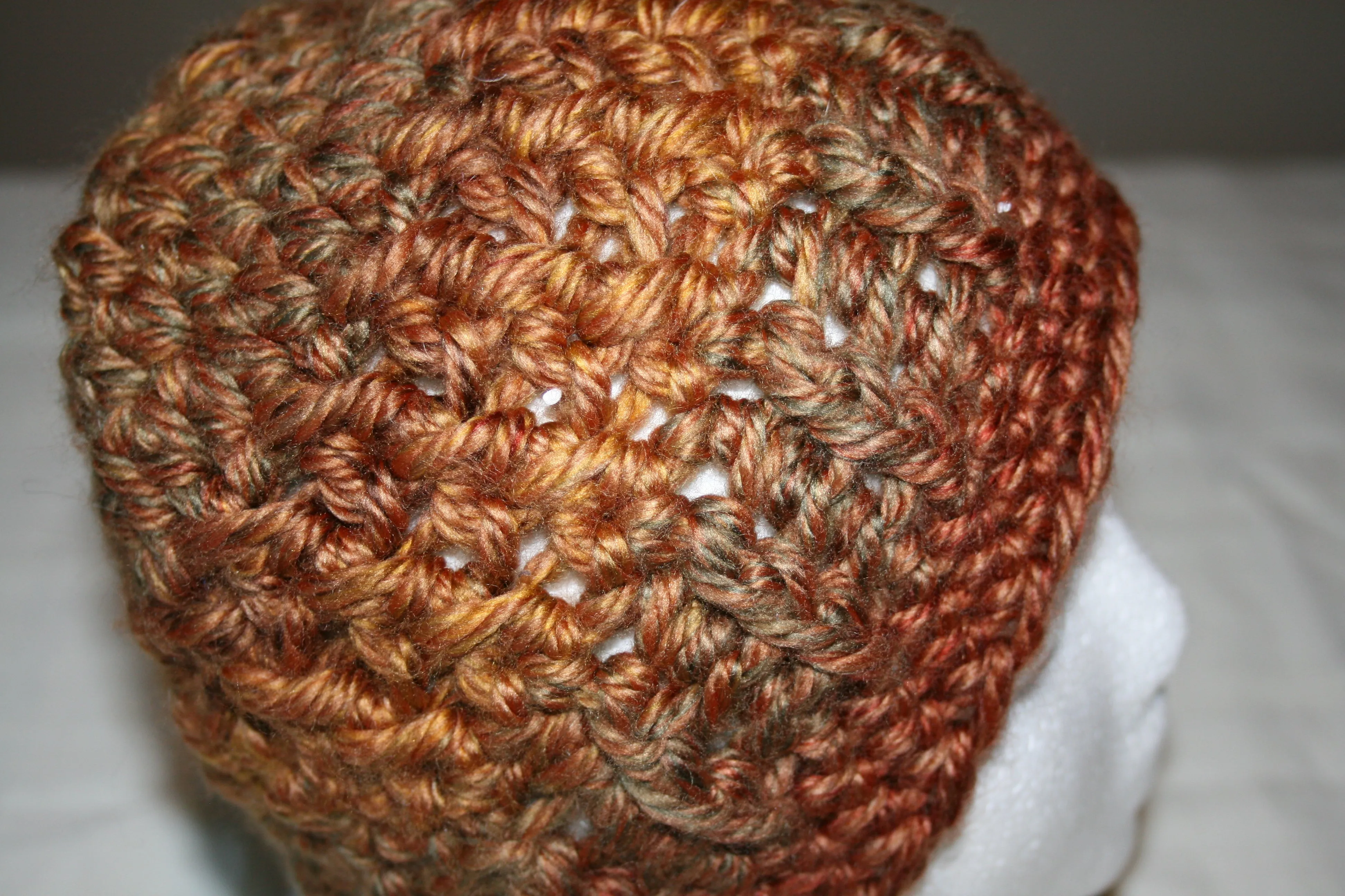 Crochet Hat in Warm Earth Colors of Browns