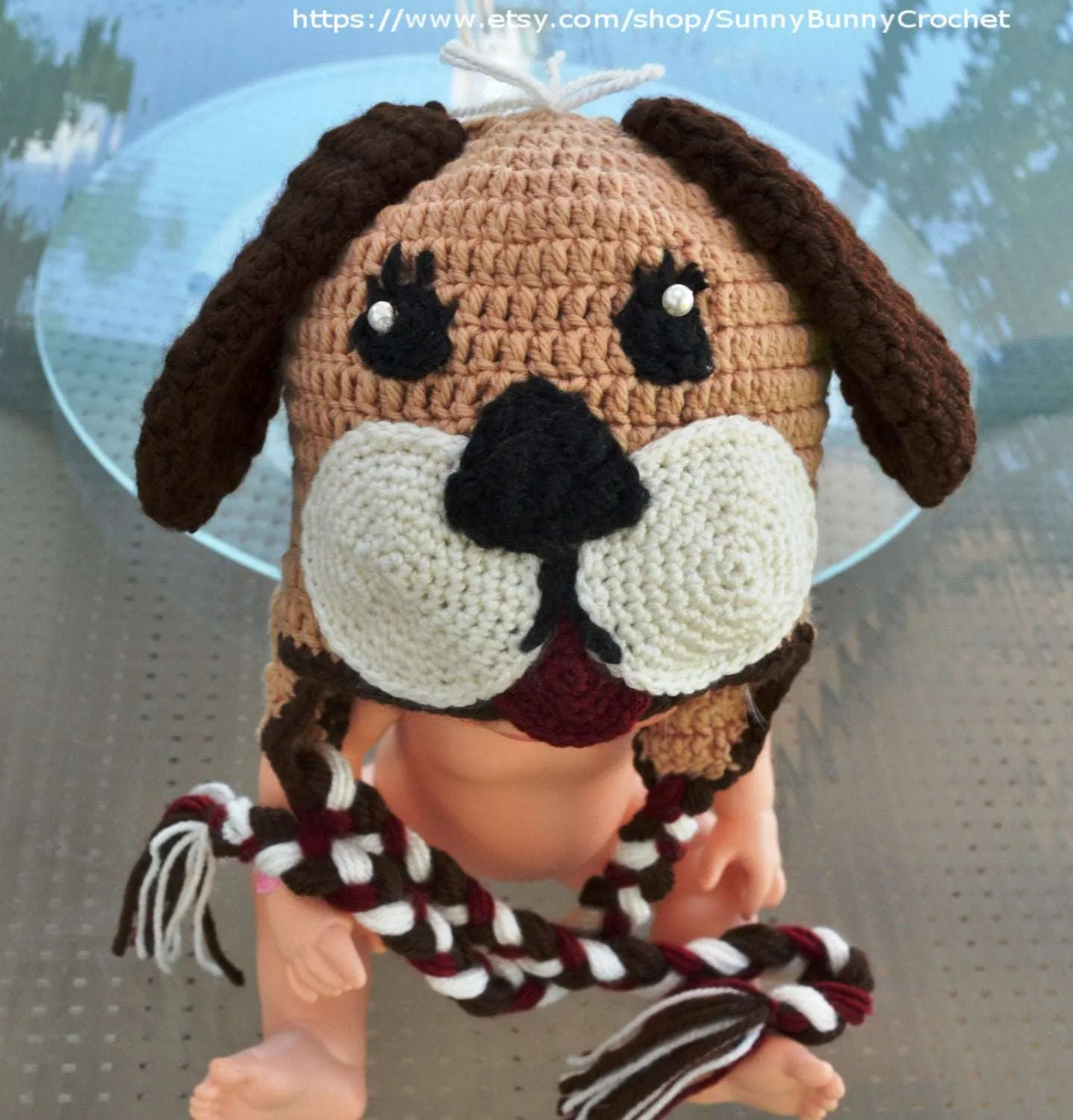 Crochet Hat pattern, Baby Animal Hat, Puppy hat Pattern, Beanie and Earflap Pattern, Newborn Boy Hat, Dog, child crochet pattern, kid,girl