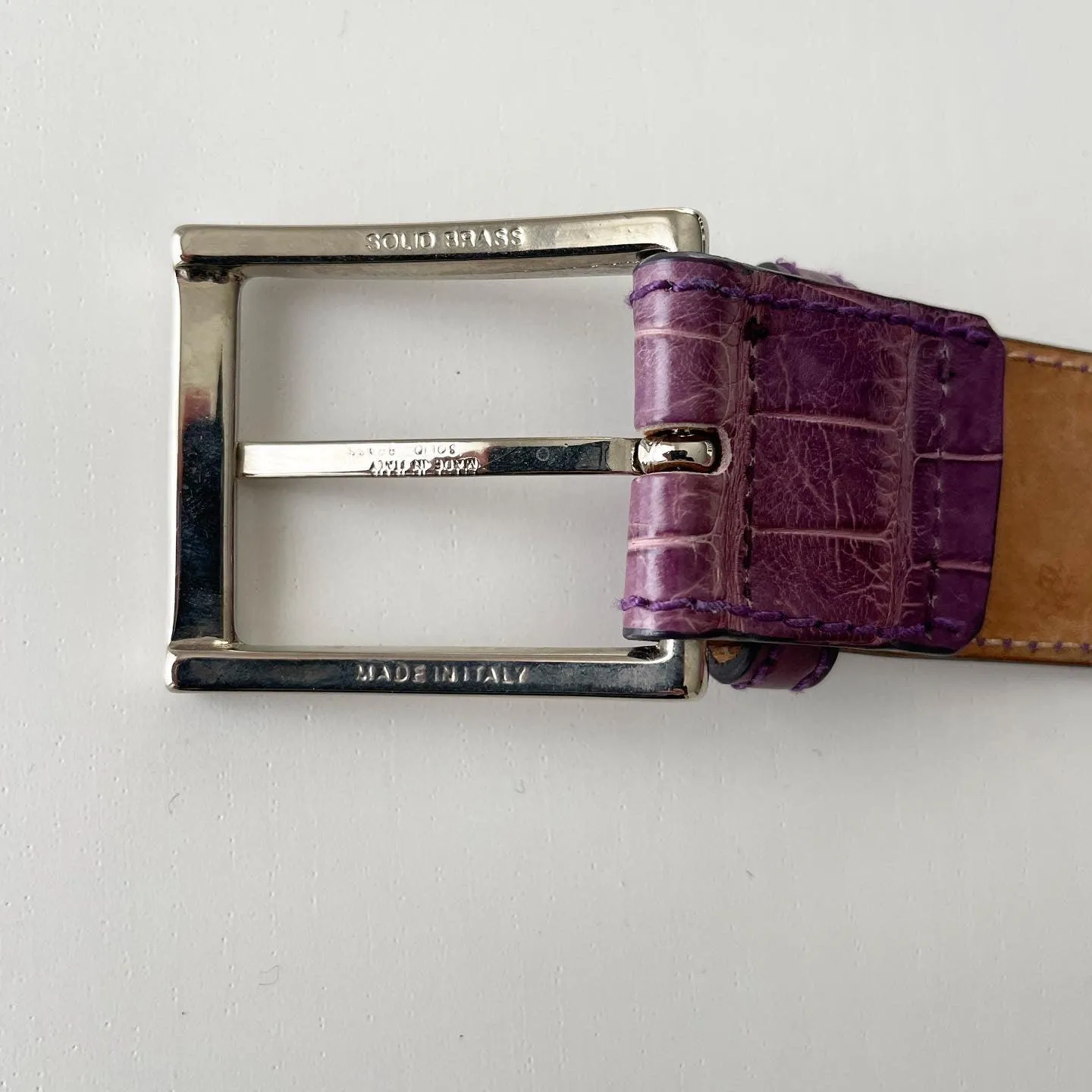 CROCODILE LEATHER Belt