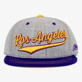 Cursive Los Angeles Snapback Hat