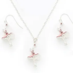 Dasha 3D Ballerina Necklace/Earring Set