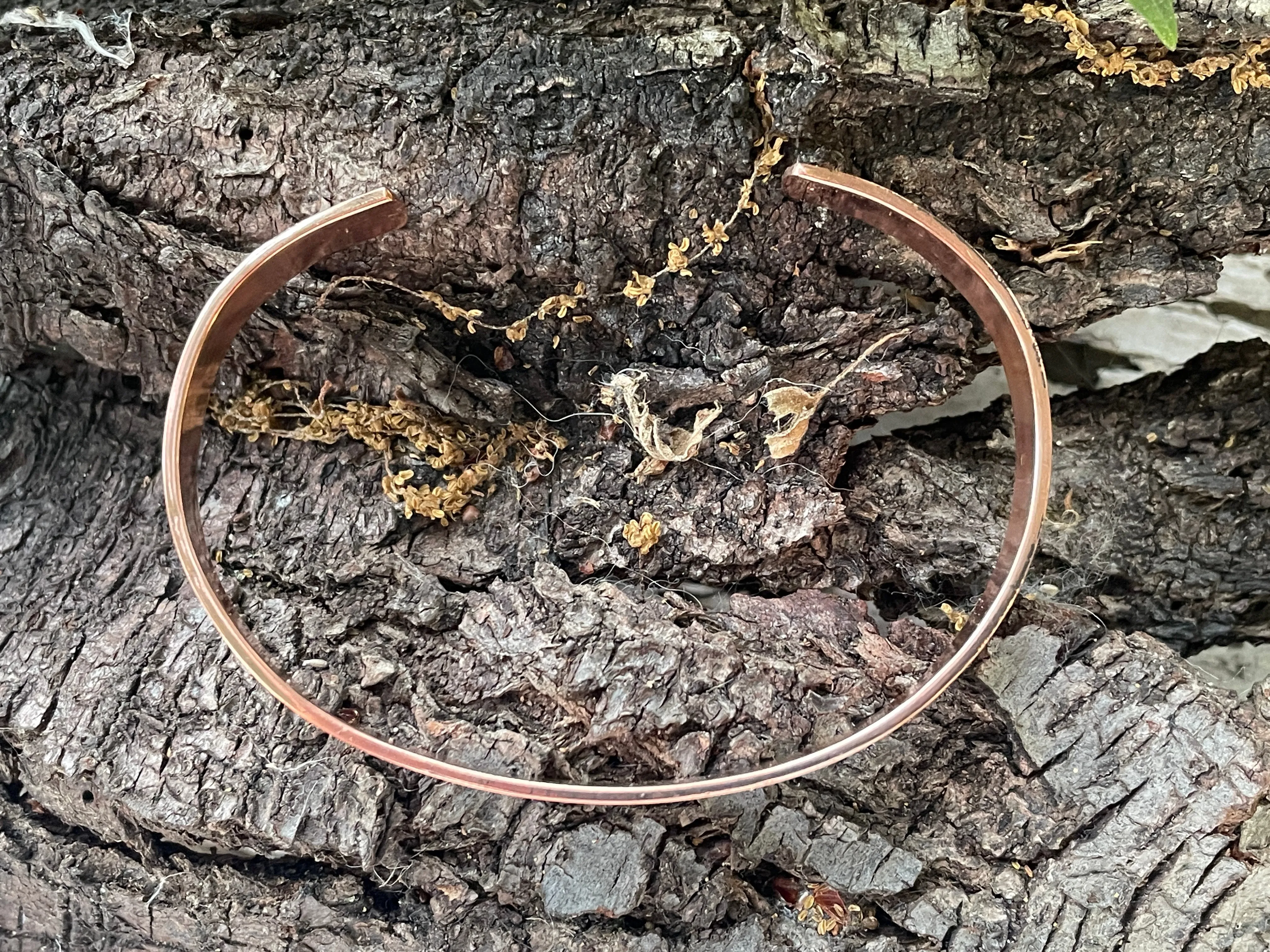 Delicate Wildflower Copper Cuff