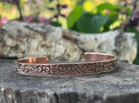 Delicate Wildflower Copper Cuff