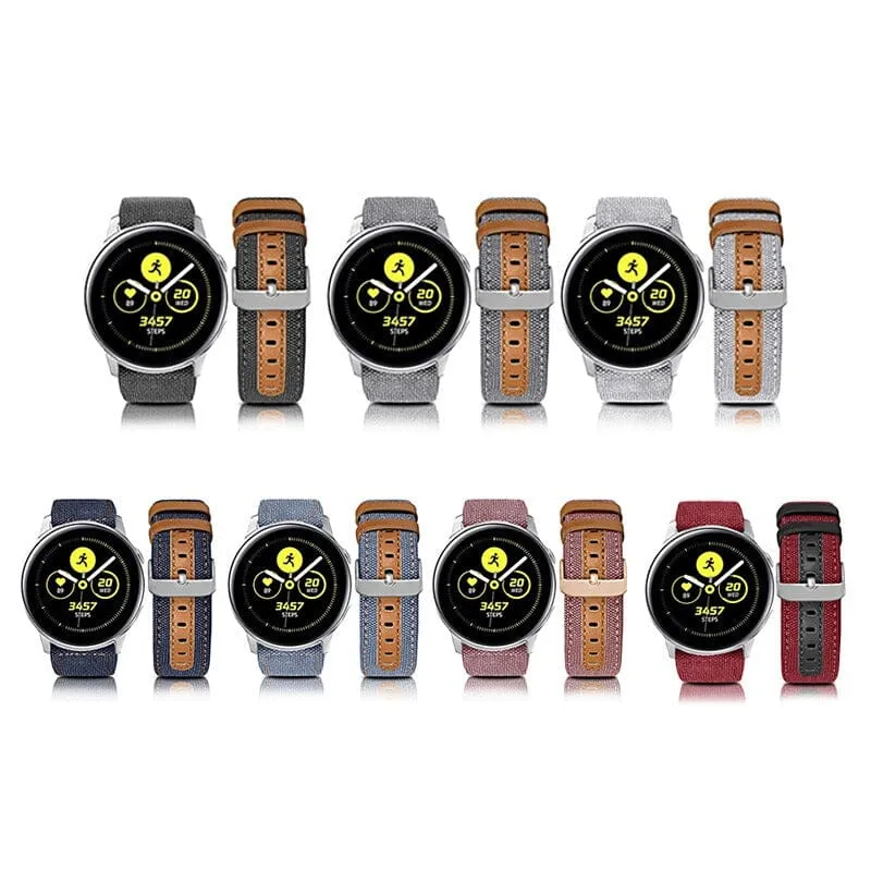 Denim & Leather Watch Straps Compatible with the Huawei Watch 4 Pro