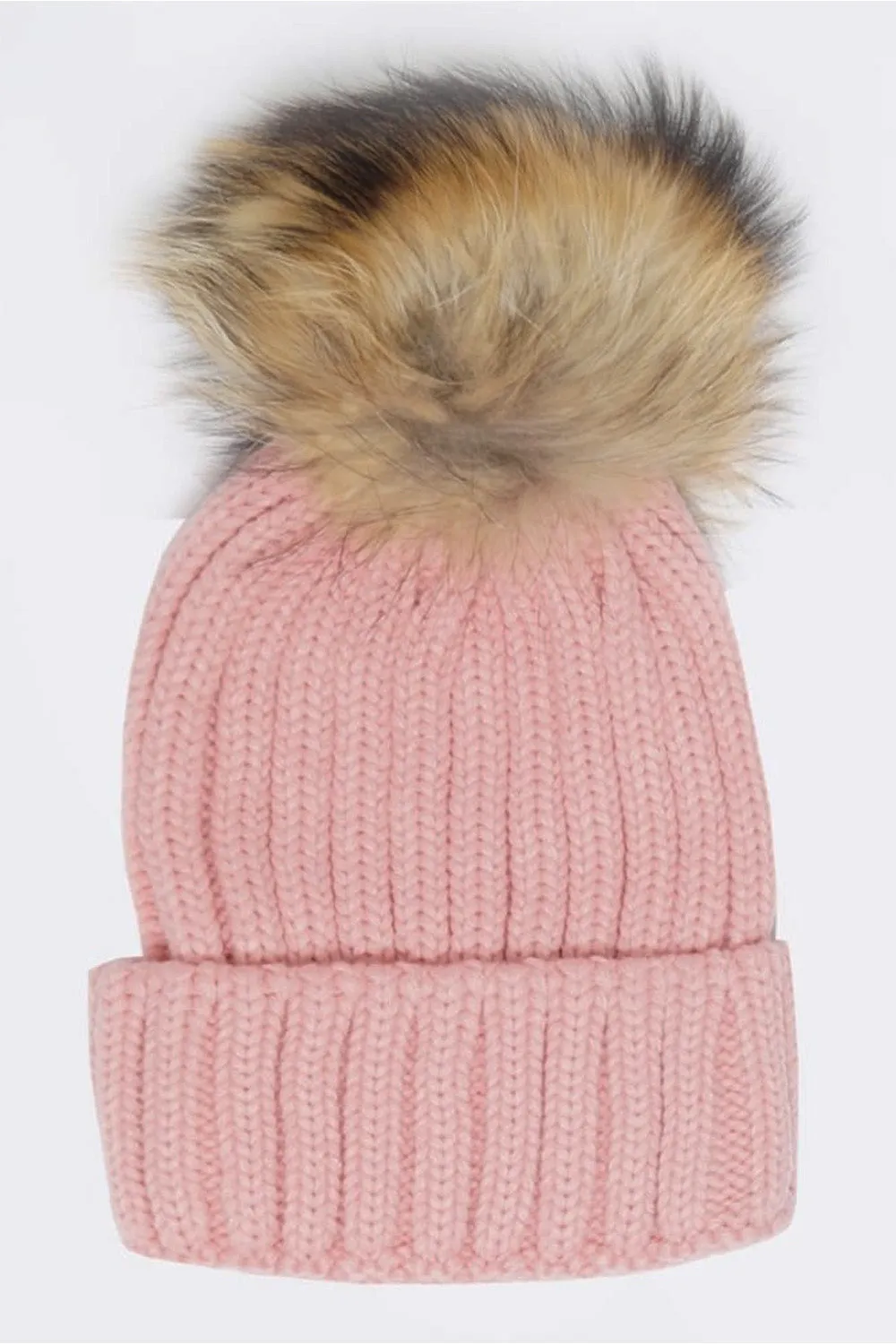 Detachable Faux Fur Bobble Pom Pom Hat