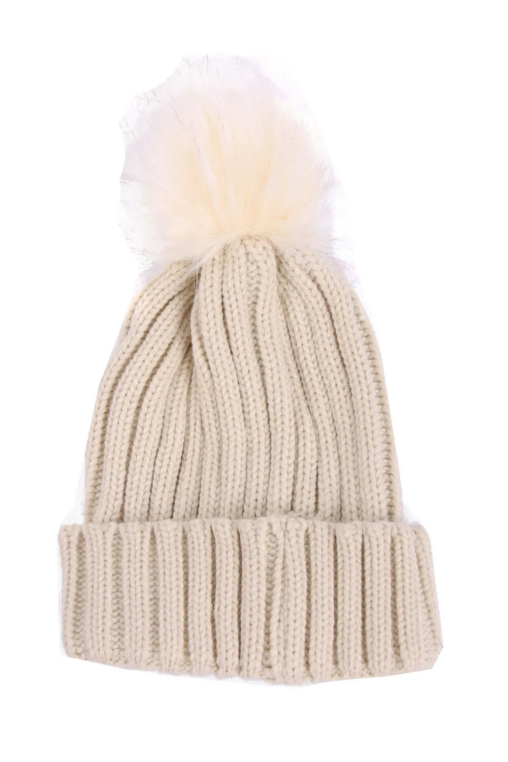 Detachable Faux Fur Bobble Pom Pom Hat