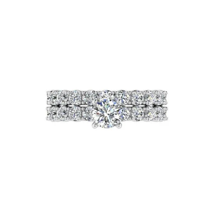 Diamond Semi Eternity Bridal Set