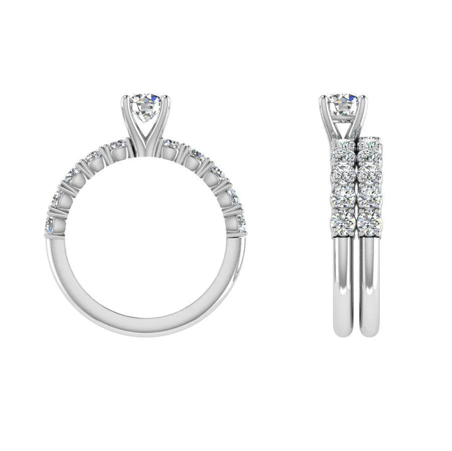 Diamond Semi Eternity Bridal Set