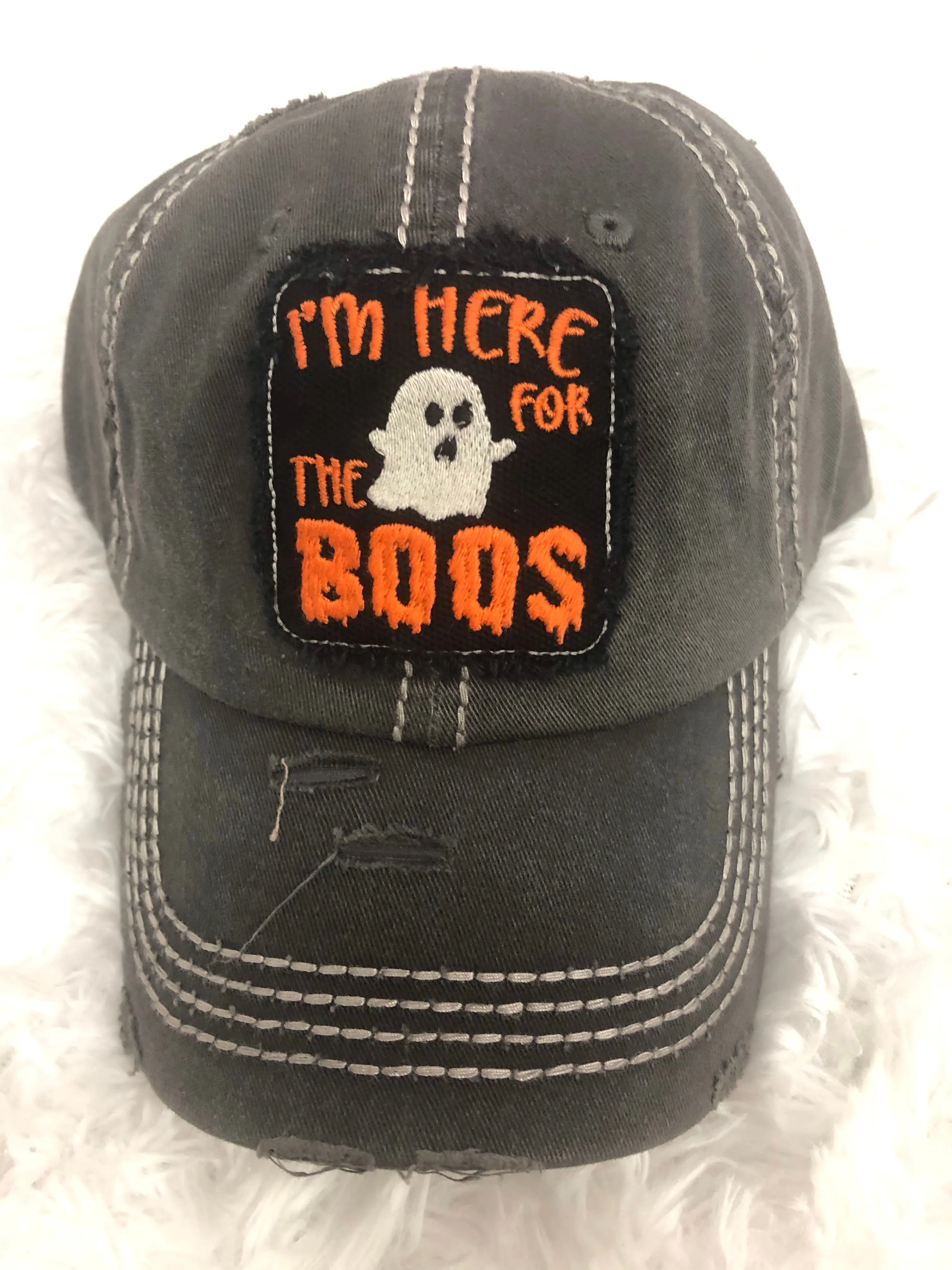 Distressed Halloween Baseball Hat