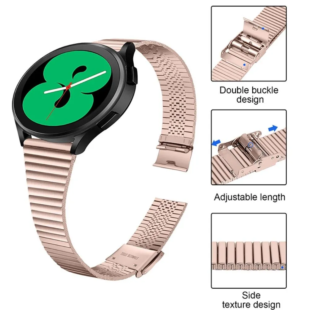 Double buckle stainless steel watch strap for Samsung Galaxy Watch - Rose Gold