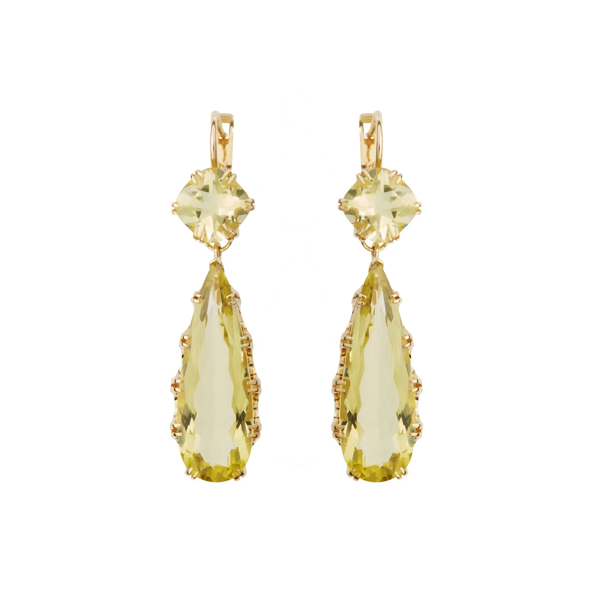 Double Crown Drops Lemon Topaz