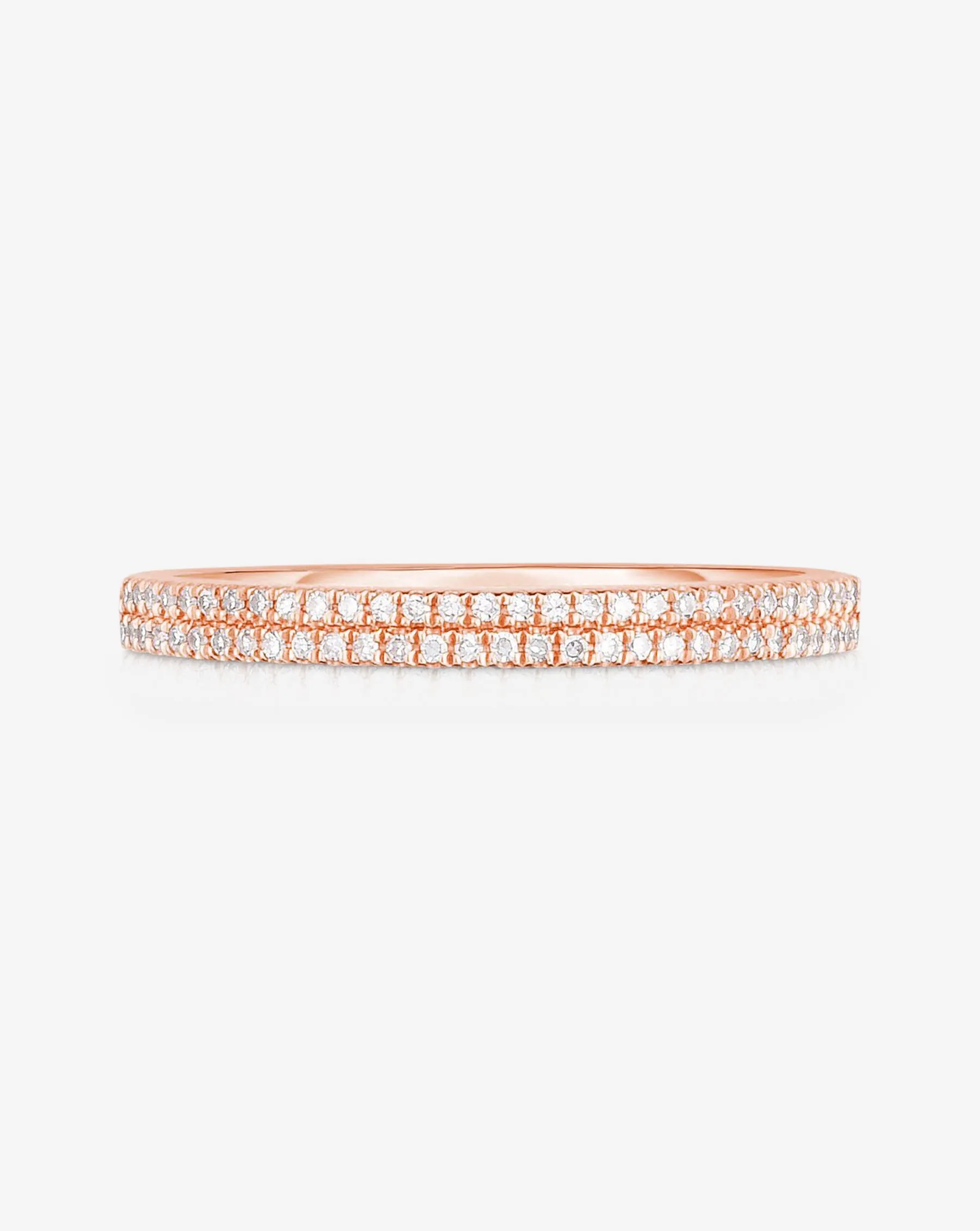 Double Row Stackable Pavé Ring