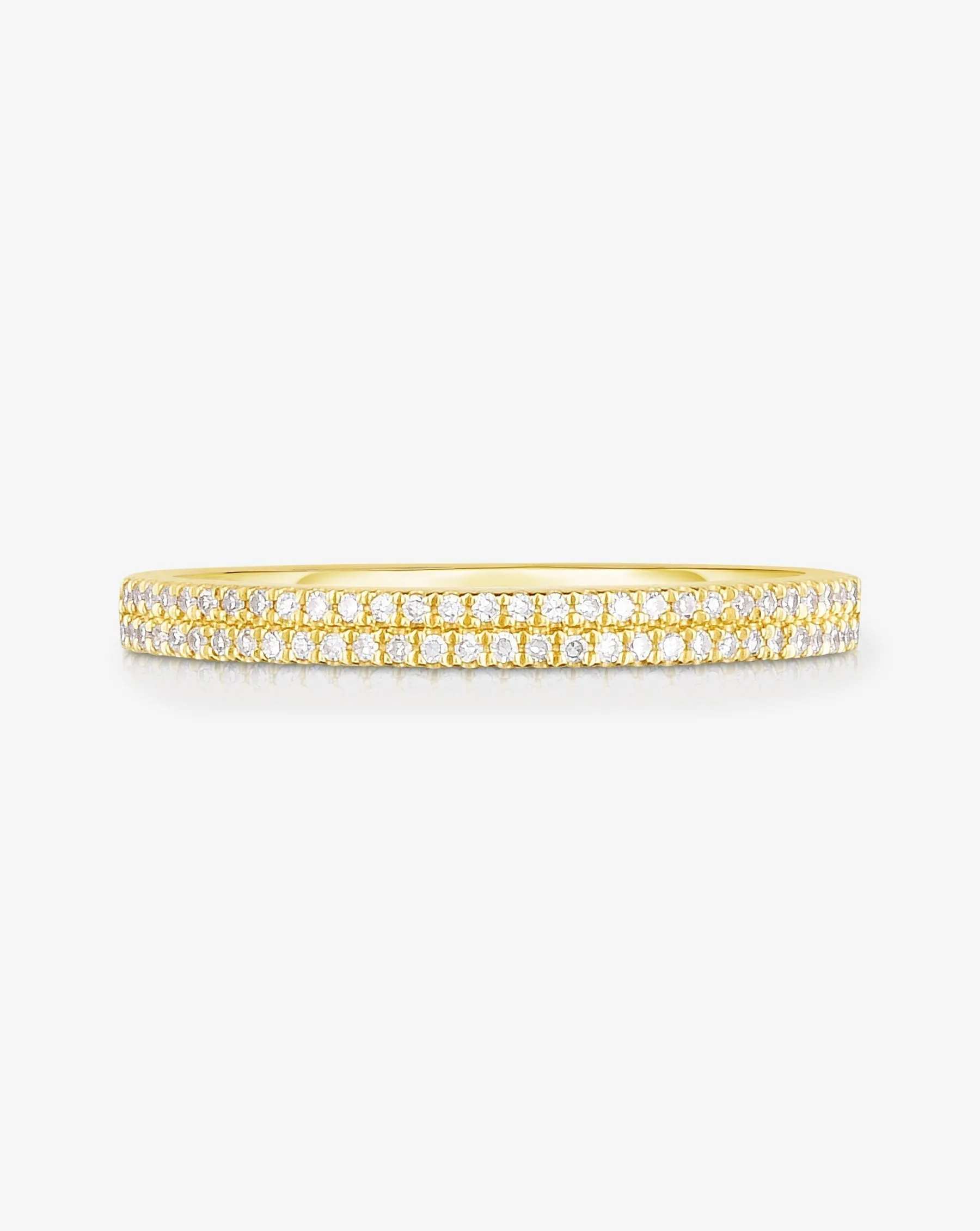 Double Row Stackable Pavé Ring