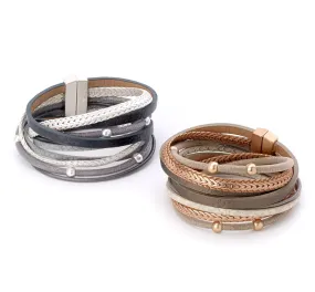 Double Wrap Leather Bracelet