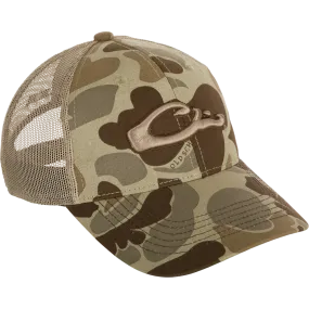 Drake 6-Panel Camo Mesh-Back Cap