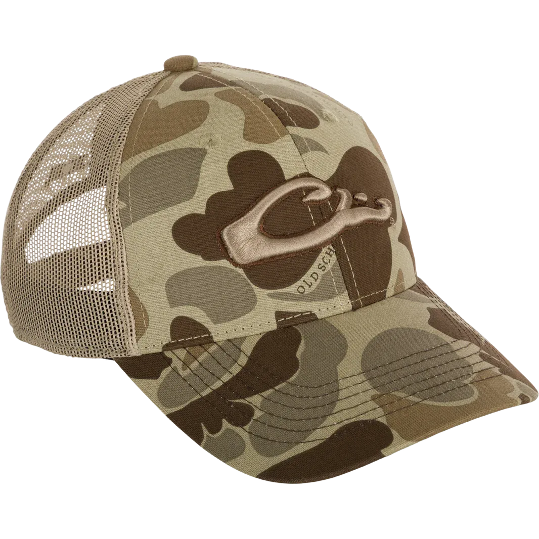 Drake 6-Panel Camo Mesh-Back Cap