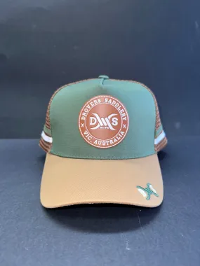 Drovers Saddlery Trucker Cap - Tan/Olive