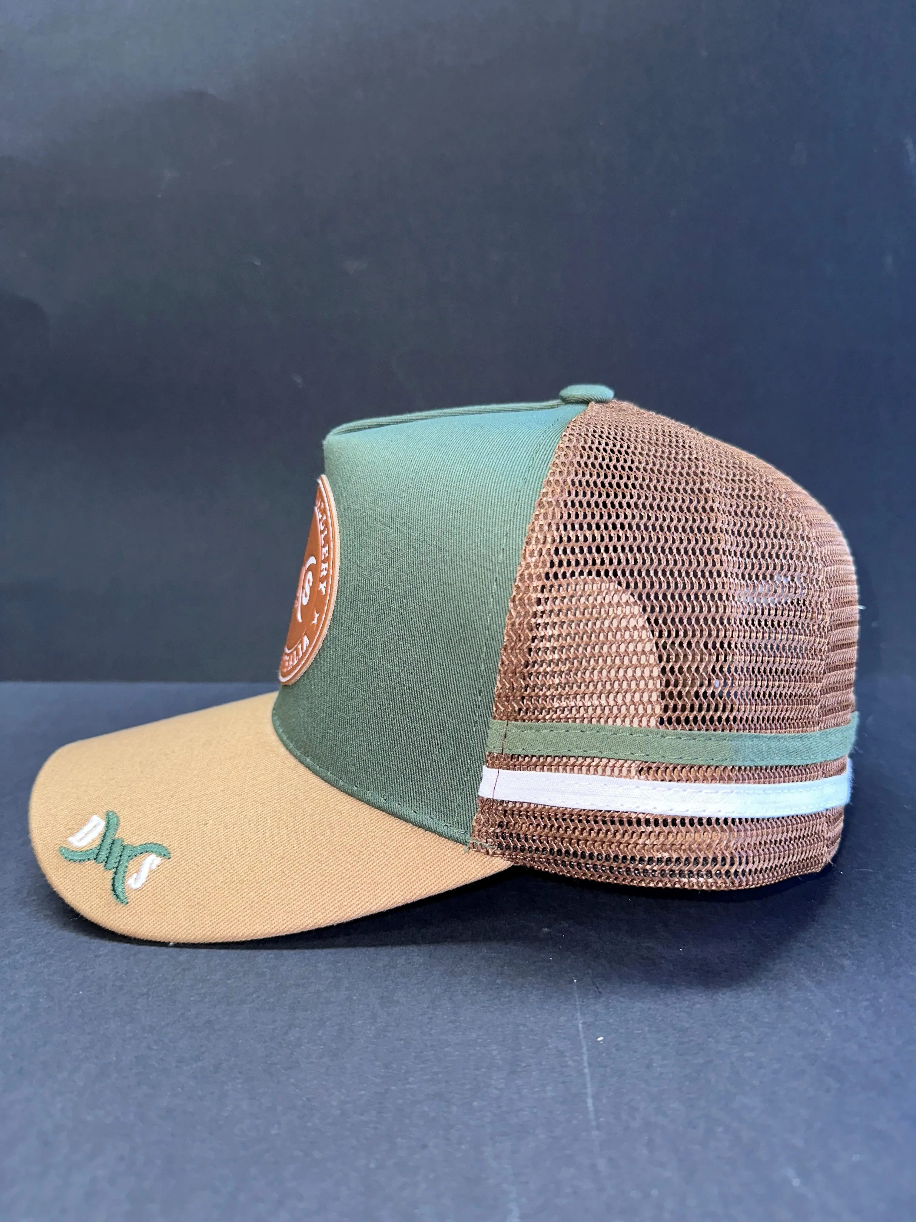 Drovers Saddlery Trucker Cap - Tan/Olive