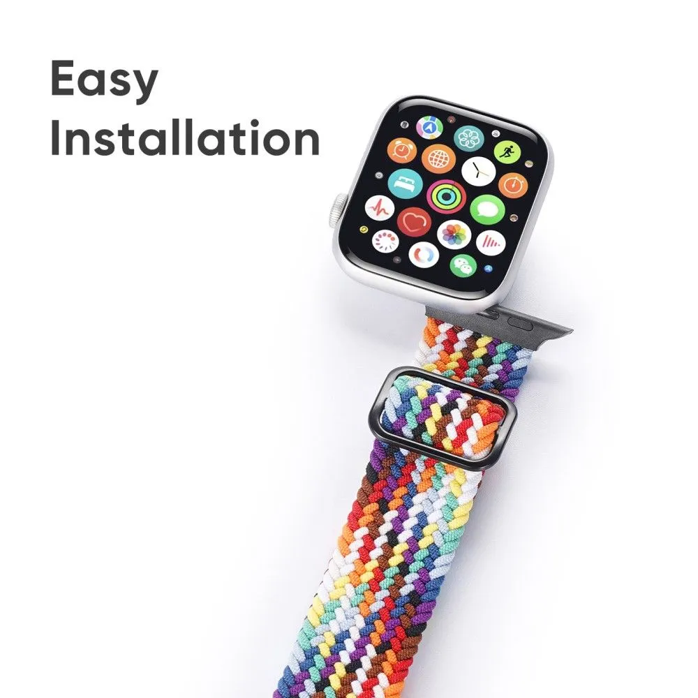 DUX DUCIS Apple Watch (45mm) elastic nylon watch strap - Rainbow