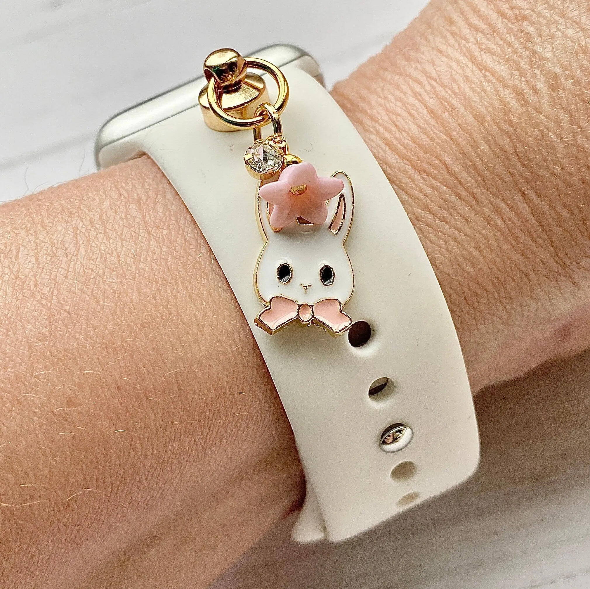 Easter Watch Band Charms, Watchband Studs, Watchband Bars, Apple Watch Charms, Easter Jewelry, Easter Bunny, Apple Watchbands, Bunny Charms