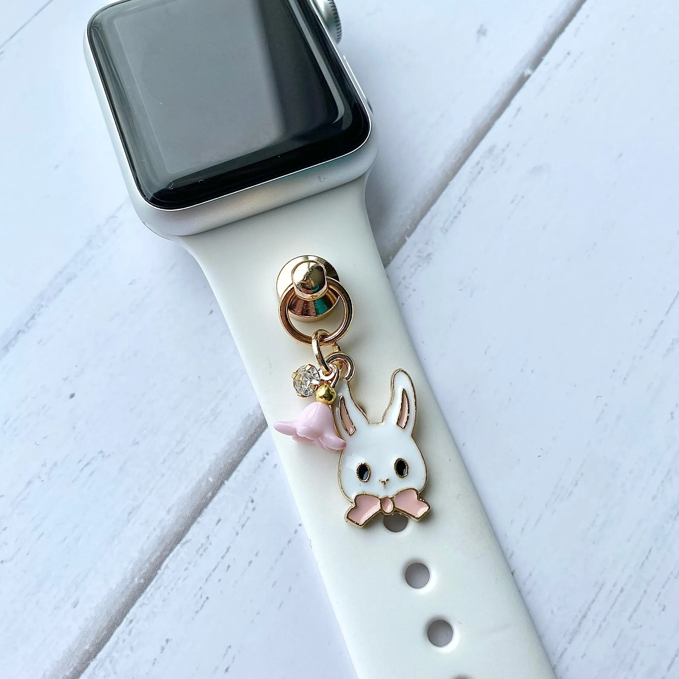 Easter Watch Band Charms, Watchband Studs, Watchband Bars, Apple Watch Charms, Easter Jewelry, Easter Bunny, Apple Watchbands, Bunny Charms