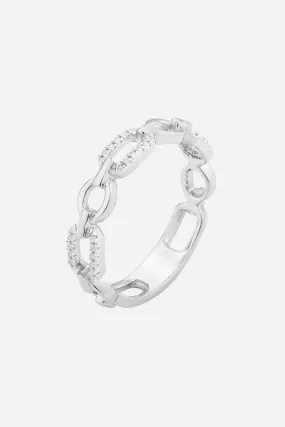 Ella Stein Linked Forever To You Stackable Ring in Silver Sterling - Size 6