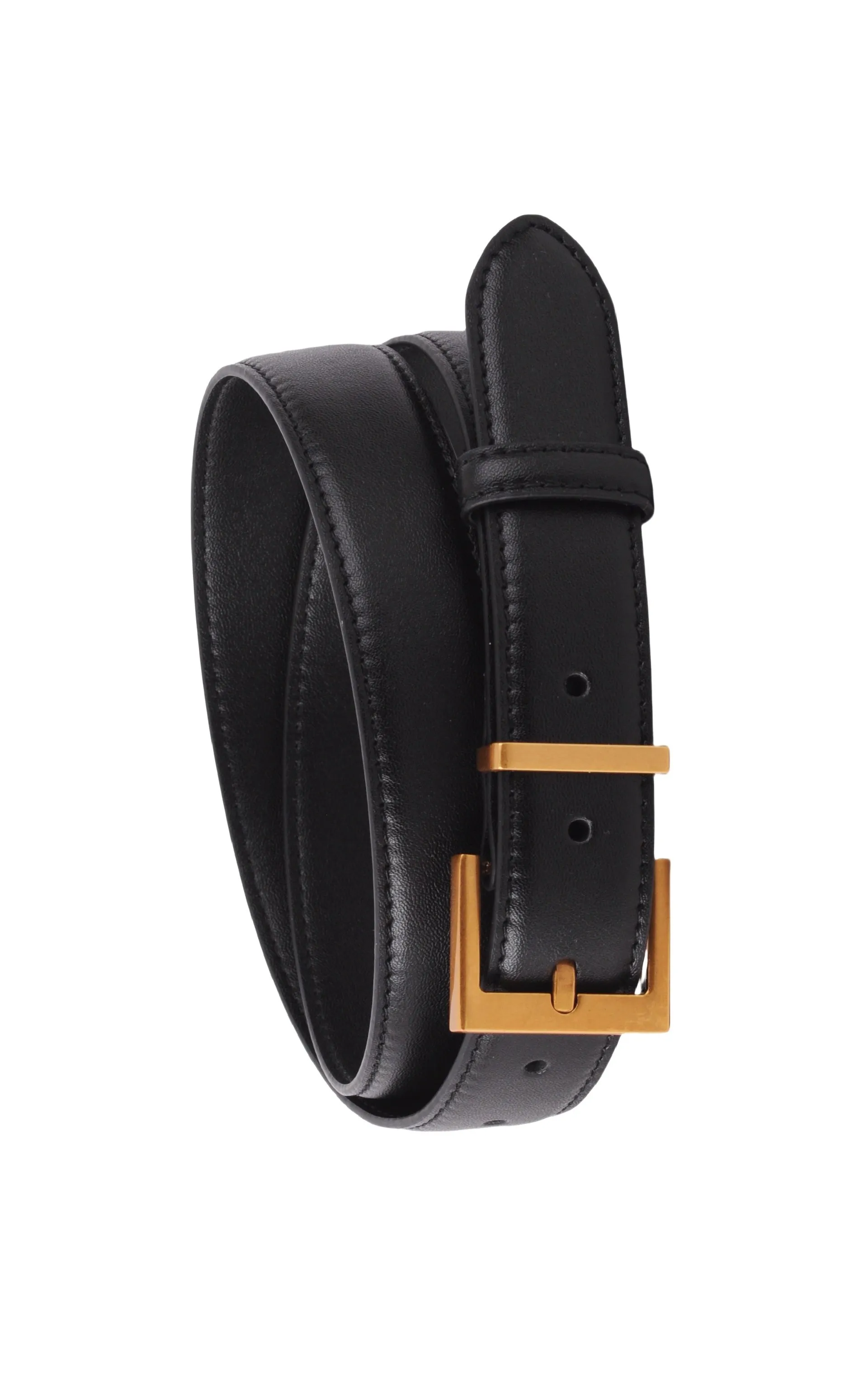 Emblem Solid Brass Leather Belt