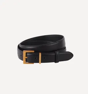 Emblem Solid Brass Leather Belt