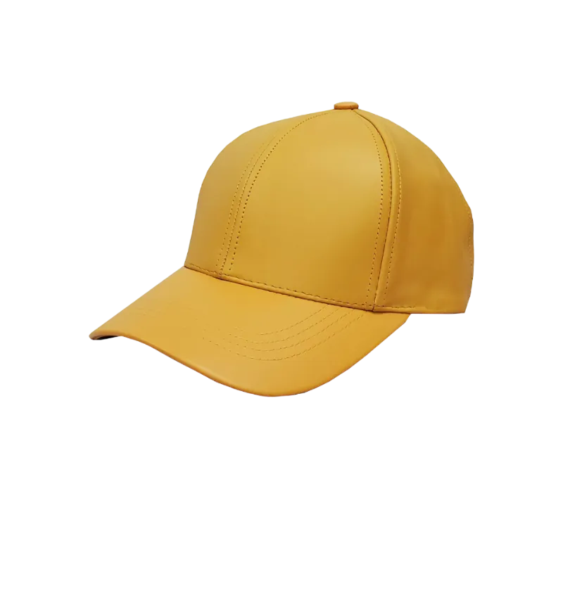 Emstate Gold Men's Genuine Cowhind Leather Adjustable Baseball Cap