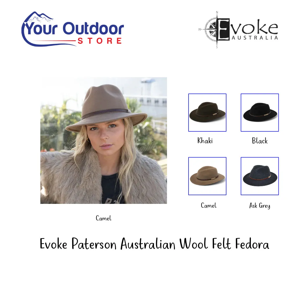 Evoke Paterson Australian Wool Felt Fedora