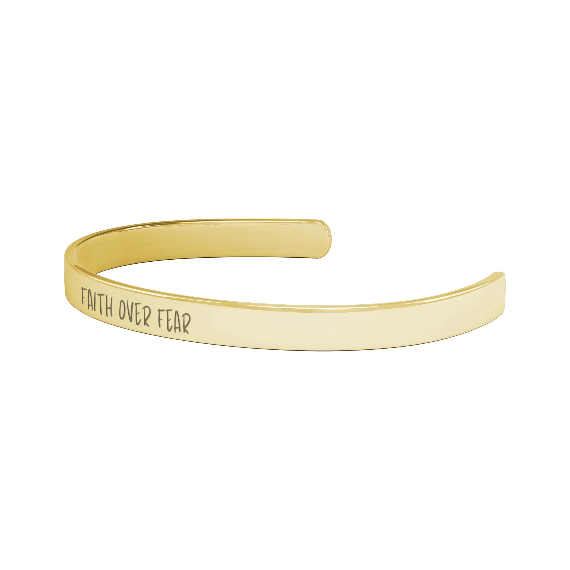 Faith Over Fear Cuff Bracelet