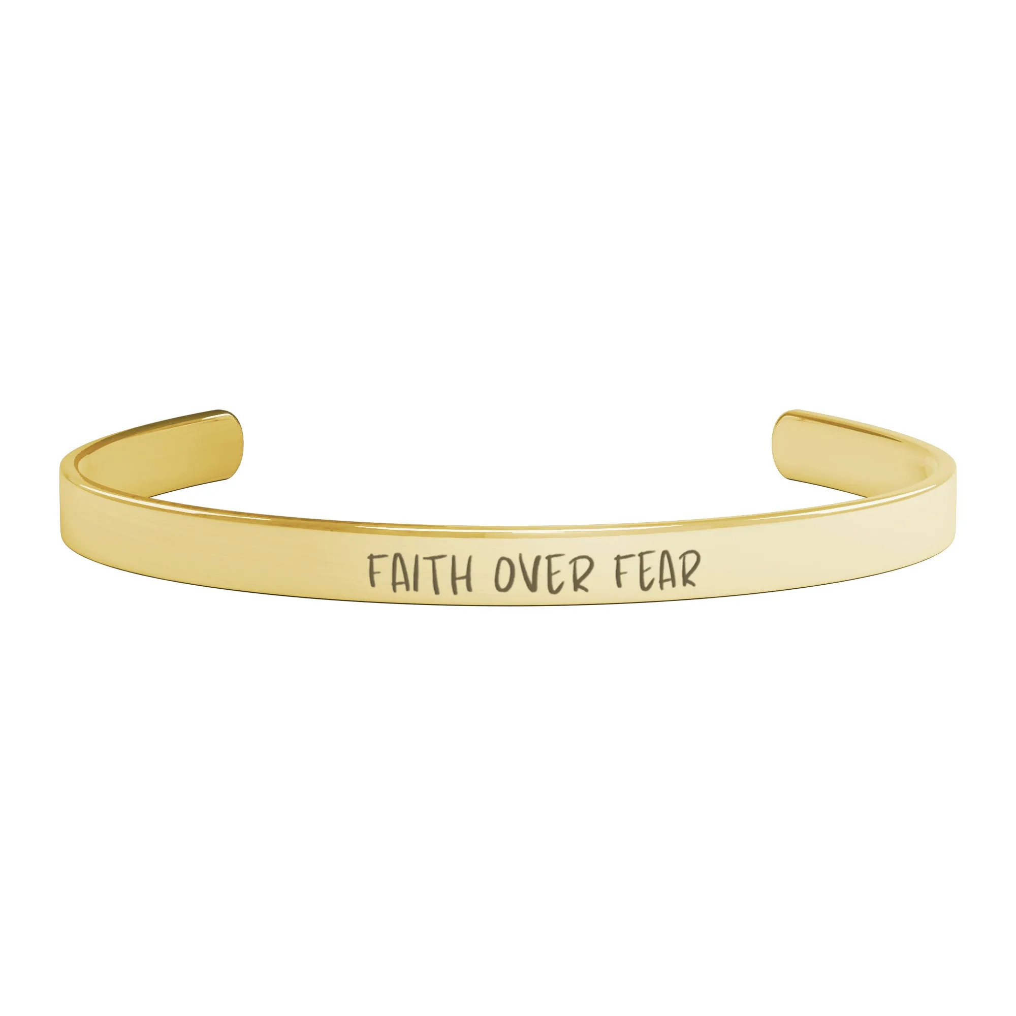 Faith Over Fear Cuff Bracelet