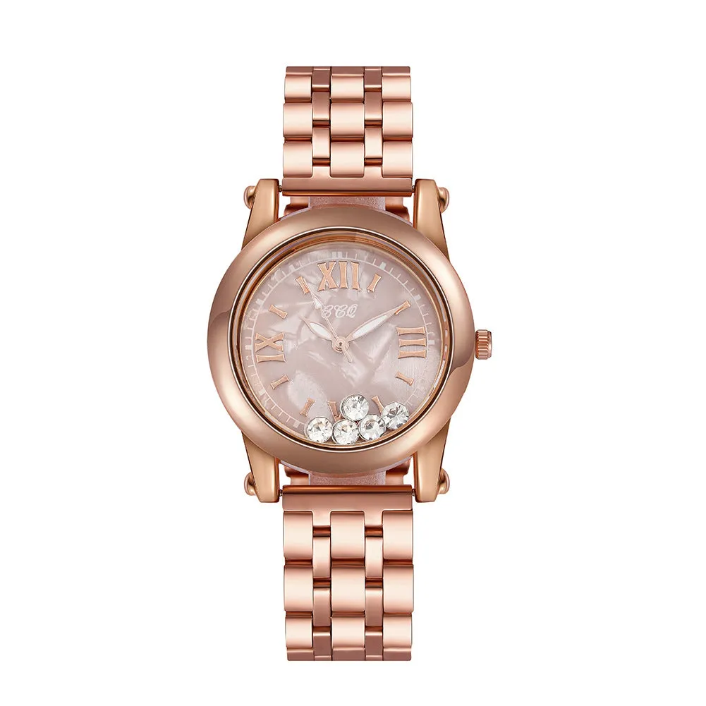 Fashion Diamond-Embedded Watch Women's Waterproof Just with Quartz Watch Fashion Watch Women's Business Casual Women's Watch