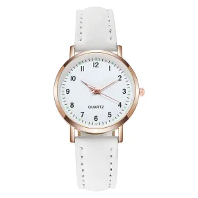 Female Student Luminous Watch Small Fresh Matte Leather Casual Watch Women's Quartz Watch