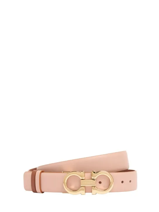 Ferragamo   2.5cm Gancini reversible leather belt 