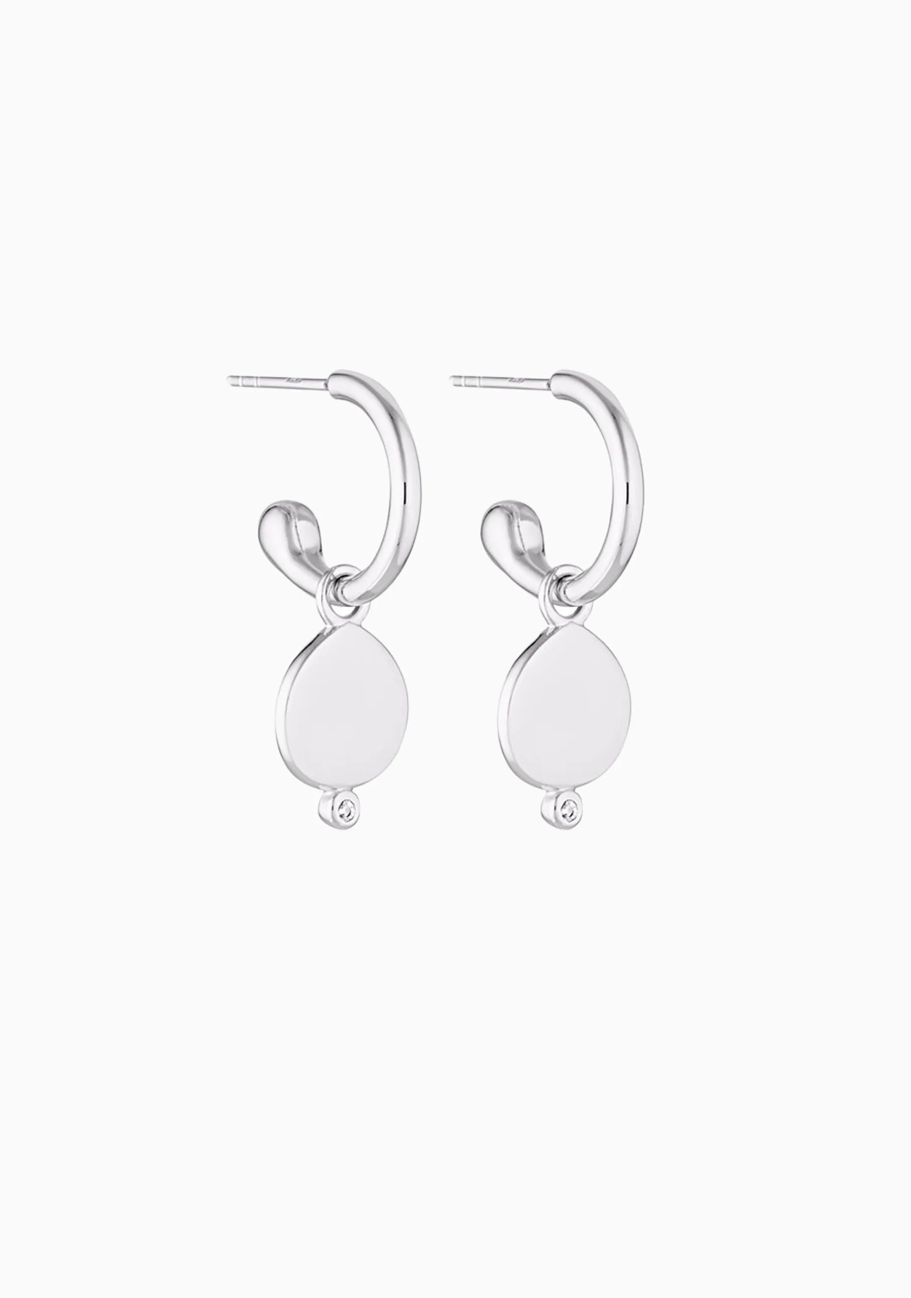 Field Hoop Earrings_Silver