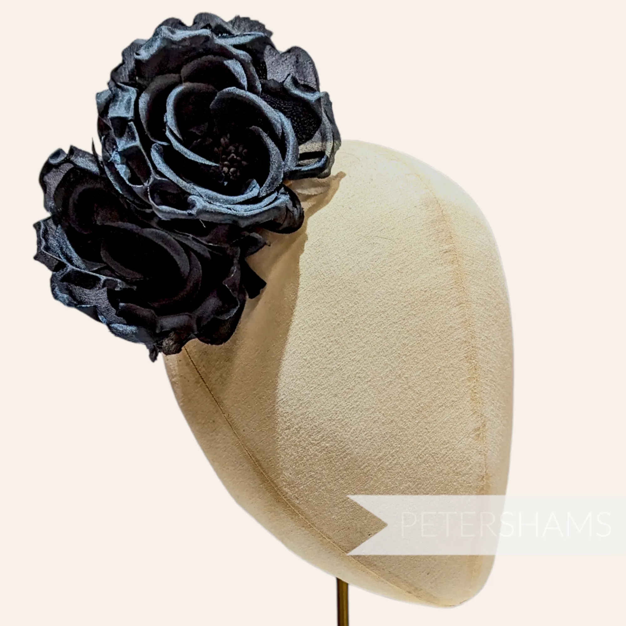 'Fiona' Silk Double Rose Millinery Flower Hat Mount