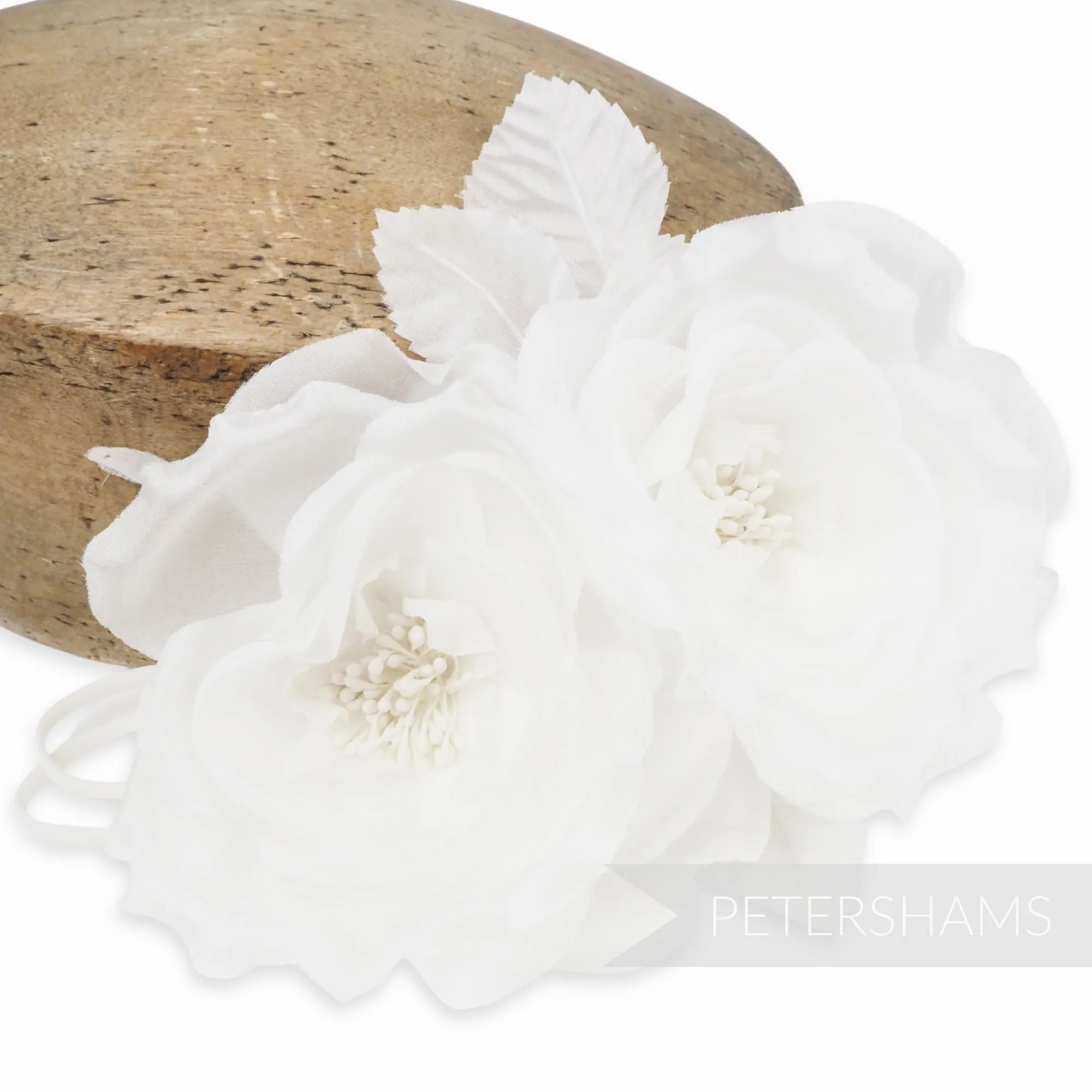 'Fiona' Silk Double Rose Millinery Flower Hat Mount