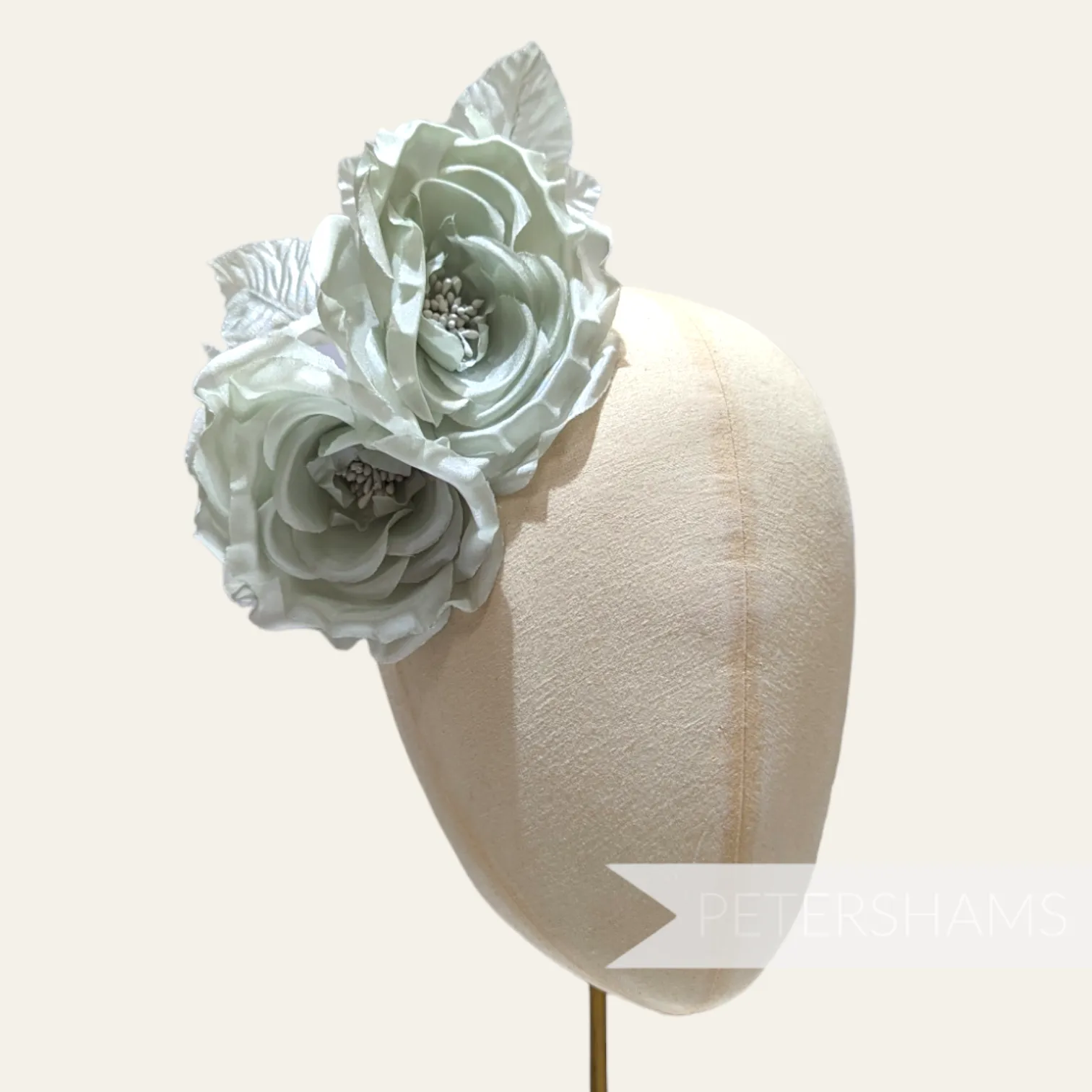 'Fiona' Silk Double Rose Millinery Flower Hat Mount