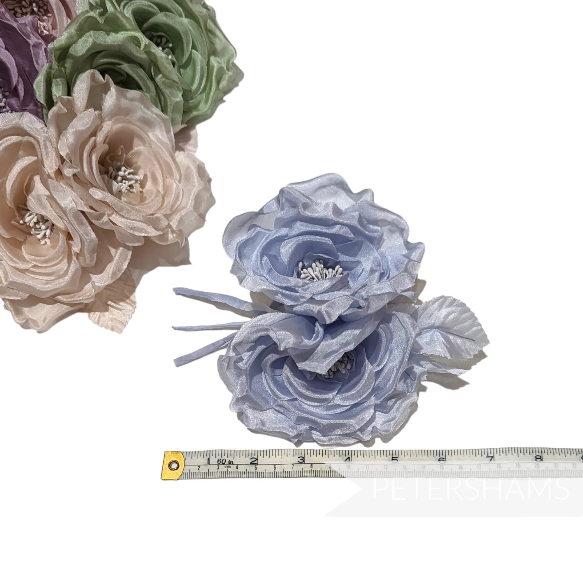 'Fiona' Silk Double Rose Millinery Flower Hat Mount