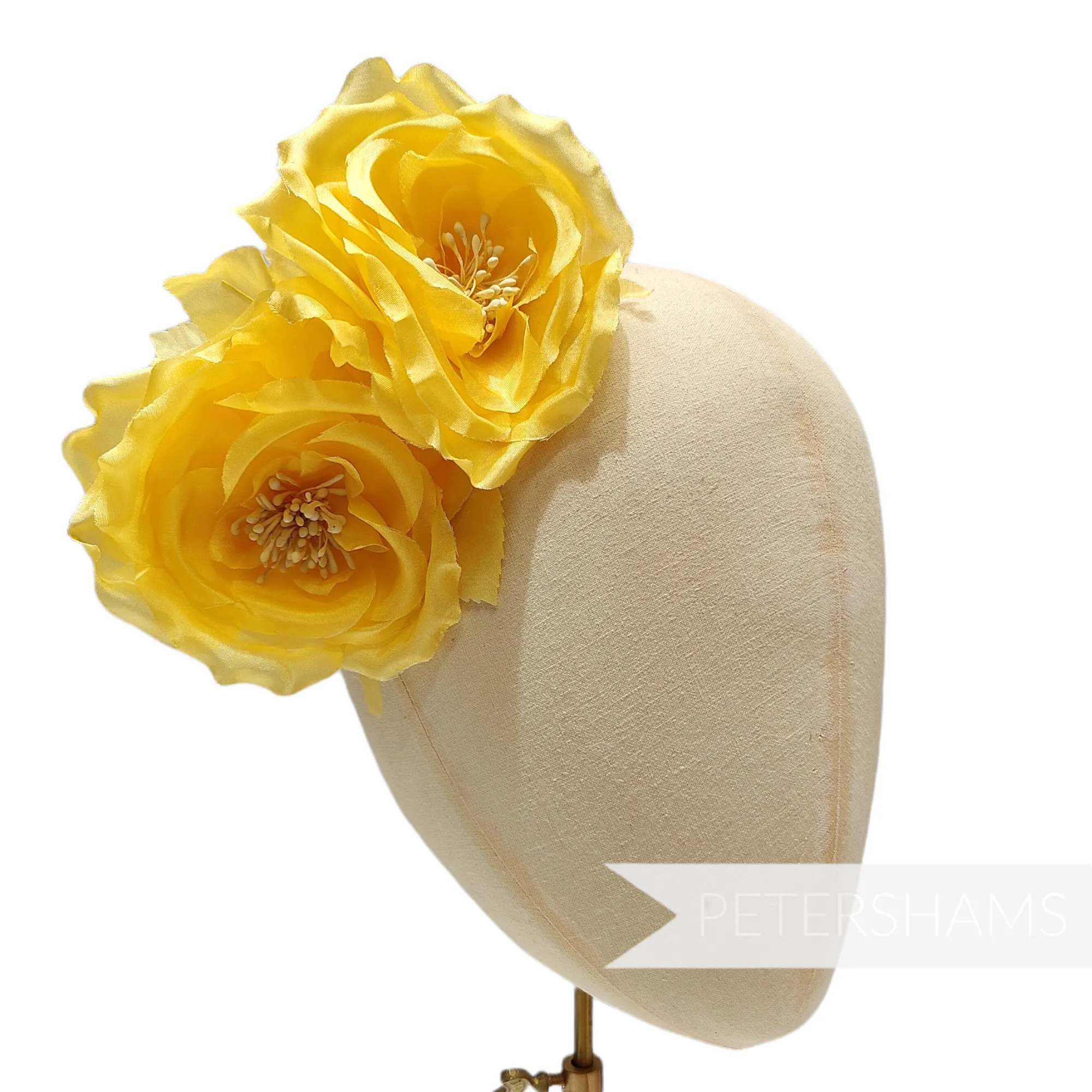 'Fiona' Silk Double Rose Millinery Flower Hat Mount