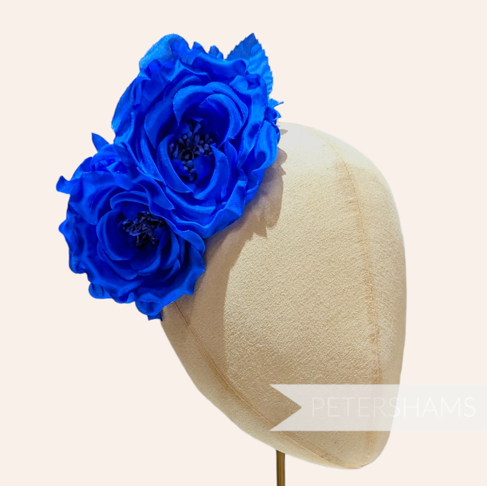 'Fiona' Silk Double Rose Millinery Flower Hat Mount