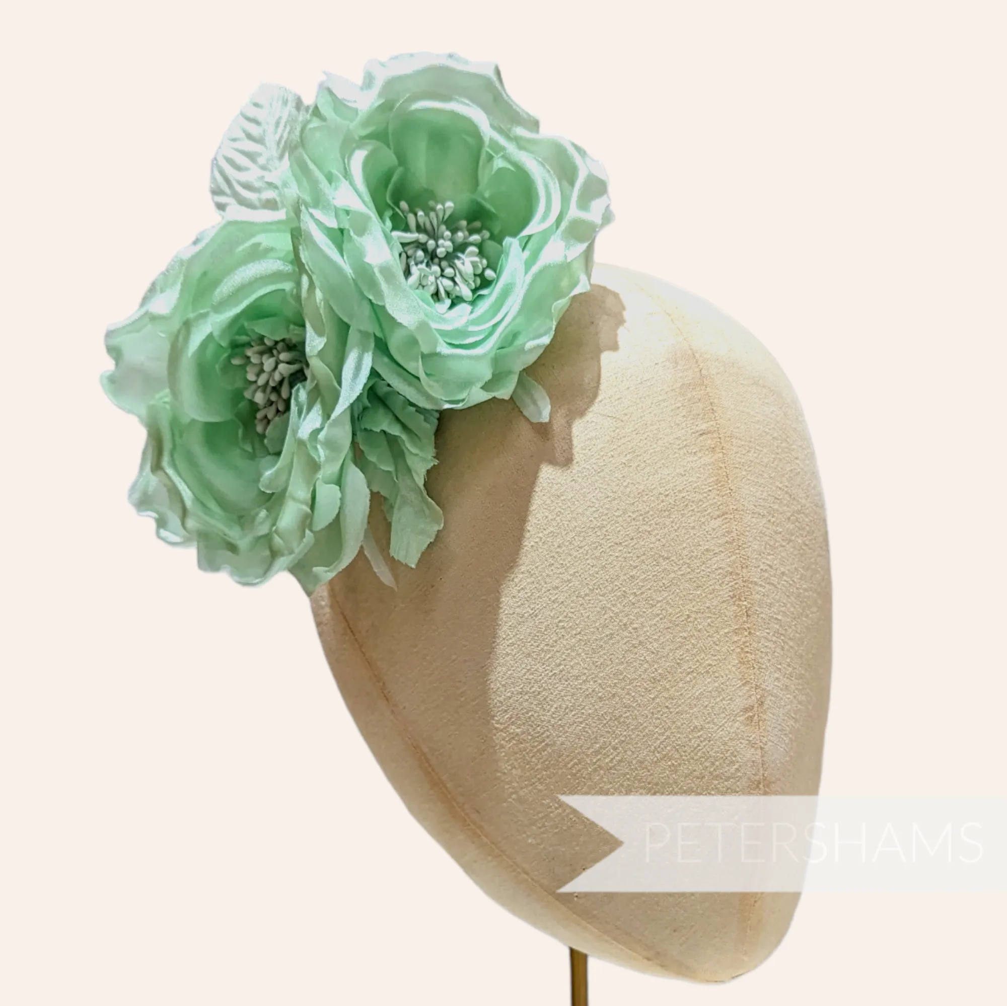 'Fiona' Silk Double Rose Millinery Flower Hat Mount