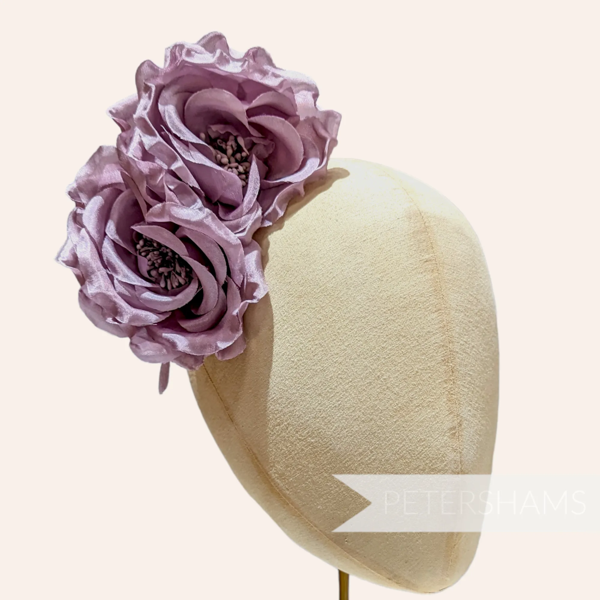 'Fiona' Silk Double Rose Millinery Flower Hat Mount