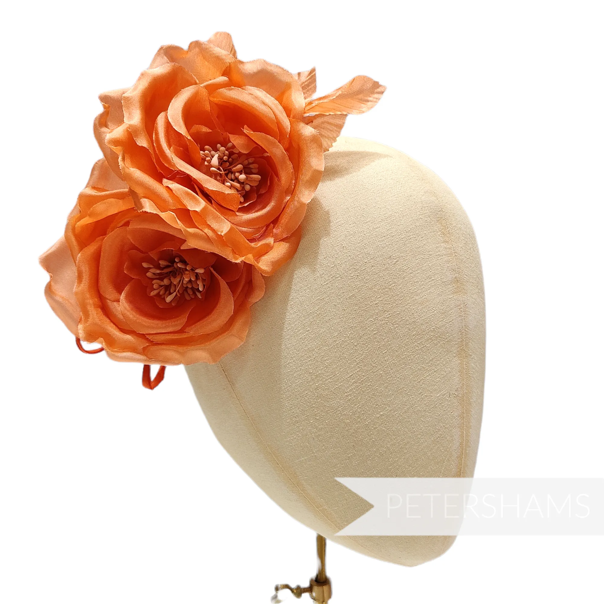 'Fiona' Silk Double Rose Millinery Flower Hat Mount