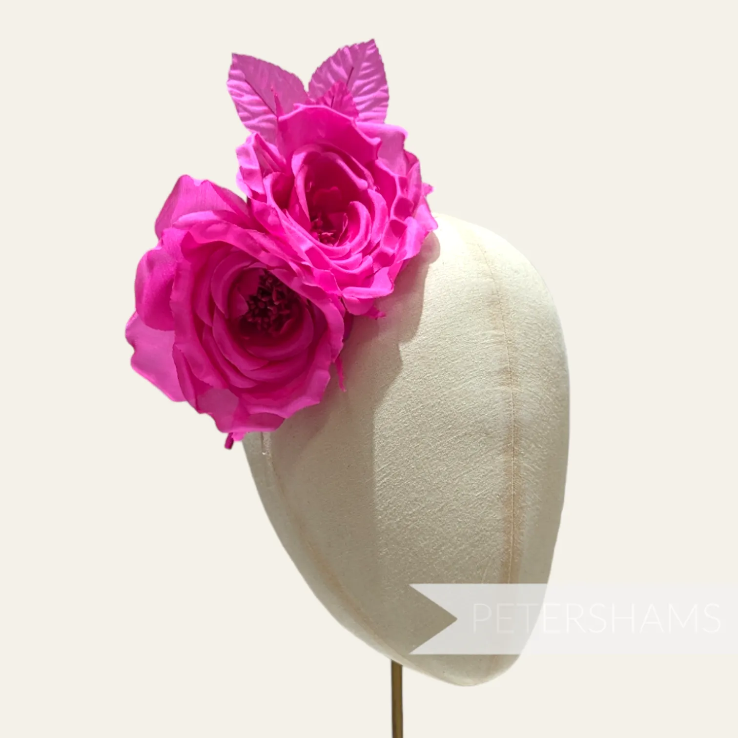 'Fiona' Silk Double Rose Millinery Flower Hat Mount