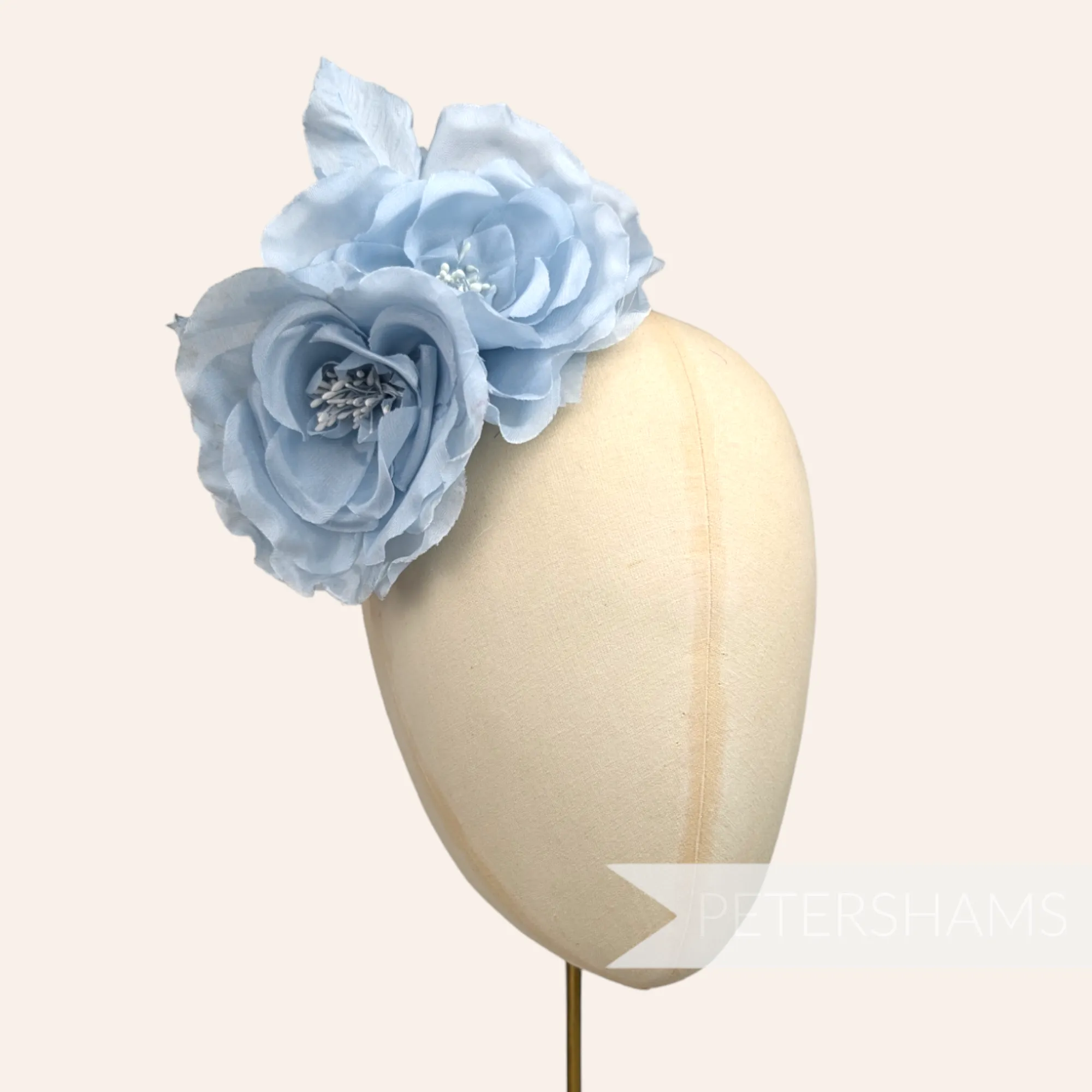 'Fiona' Silk Double Rose Millinery Flower Hat Mount