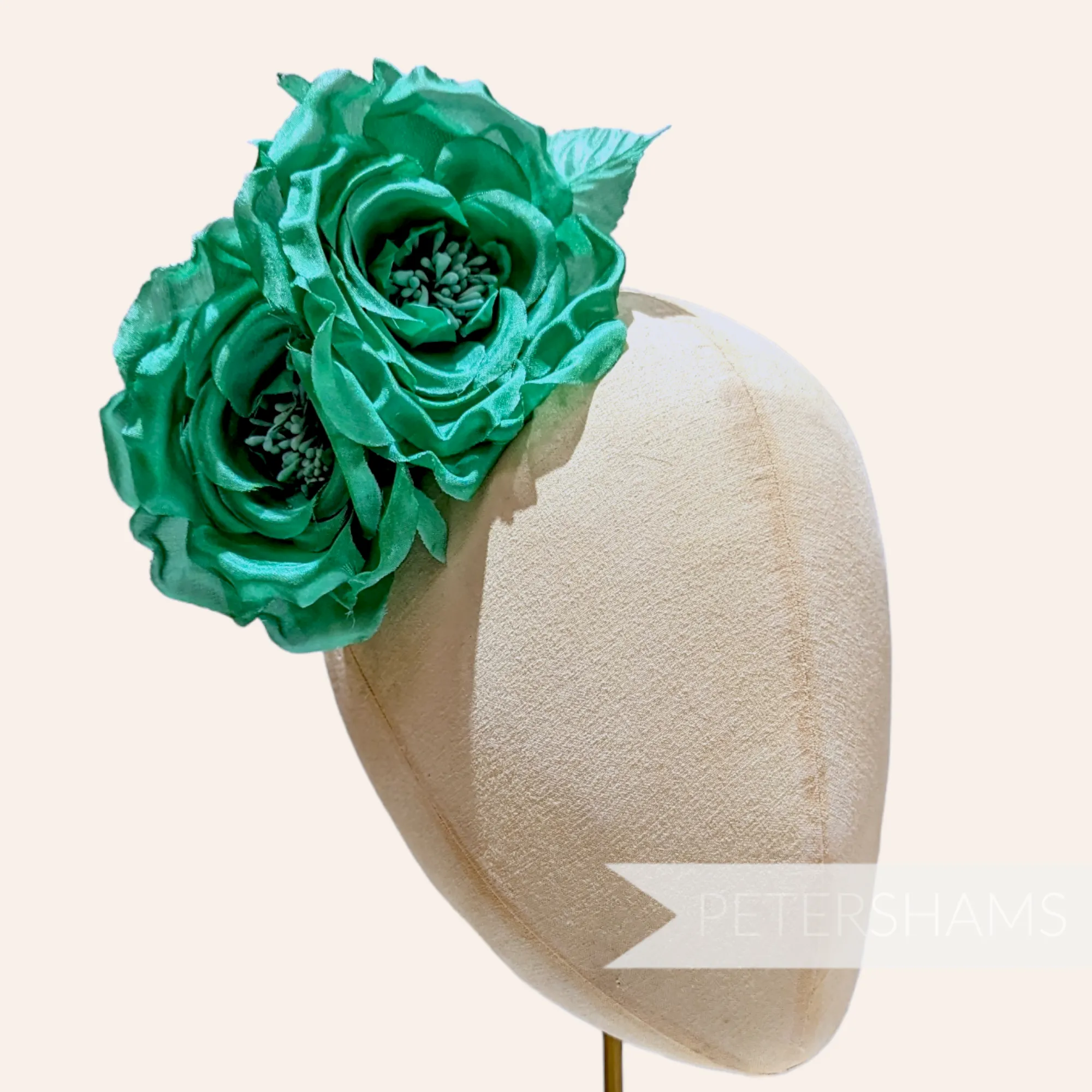 'Fiona' Silk Double Rose Millinery Flower Hat Mount